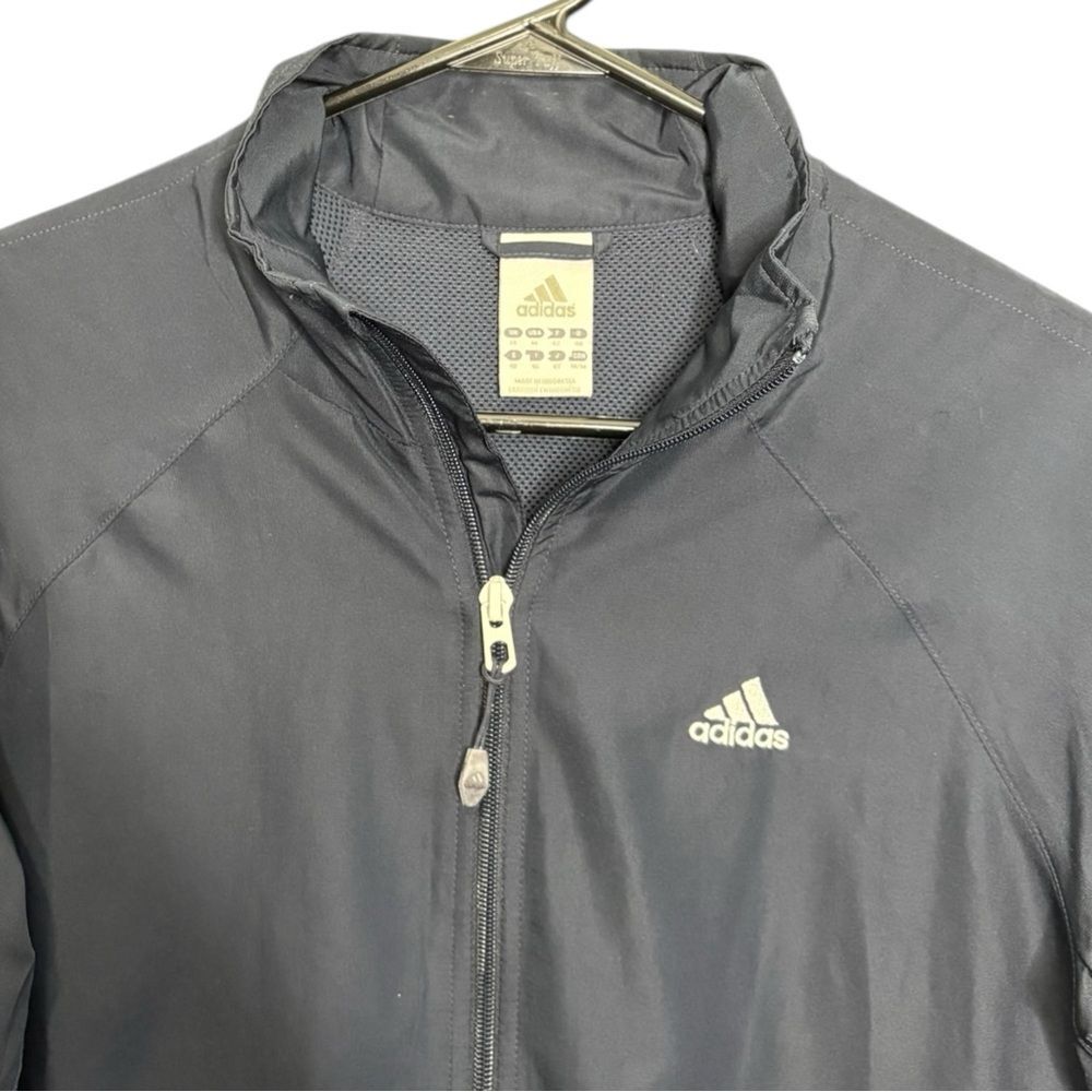 Adidas Track Jacket Long Sleeve Lightweight Navy Blue  Medium - Picture 3 of 6